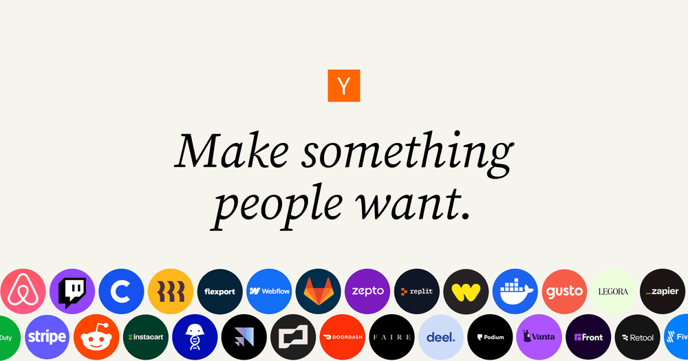 Y Combinator brand backdrop enriched via the Context.dev company data API