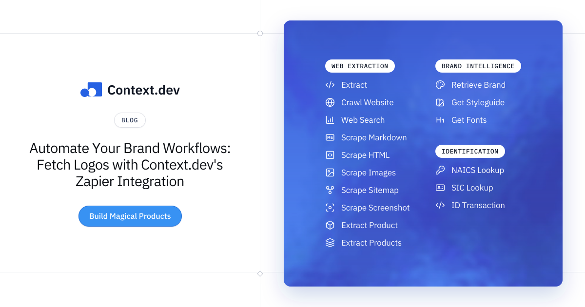 Automate Your Brand Workflows: Fetch Logos with Context.dev's Zapier ...