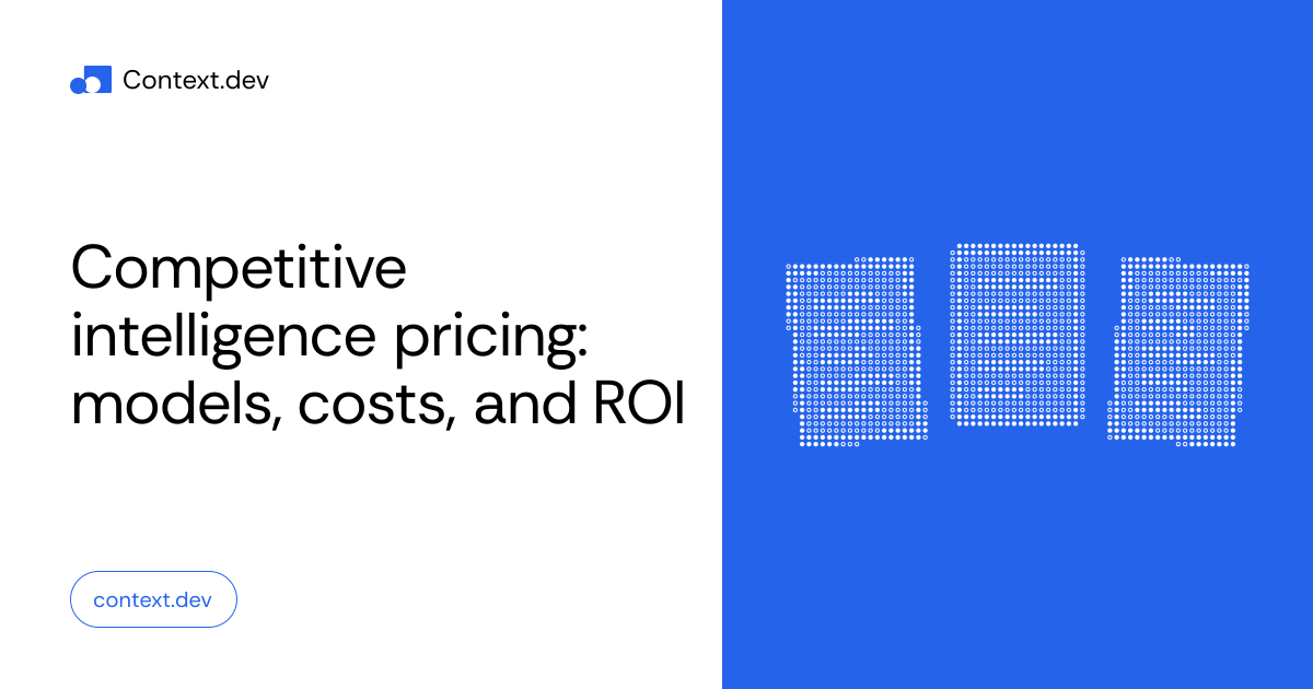 Competitive intelligence pricing: models, costs, and ROI