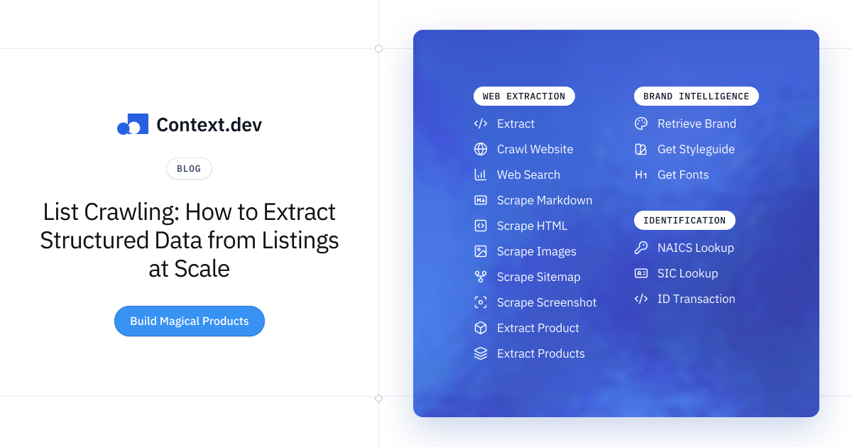 List Crawling: How to Extract Structured Data from Listings at Scale