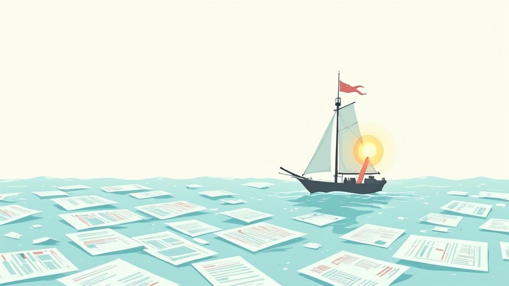 A person pointing at charts and graphs on a large screen, representing marketing data analysis