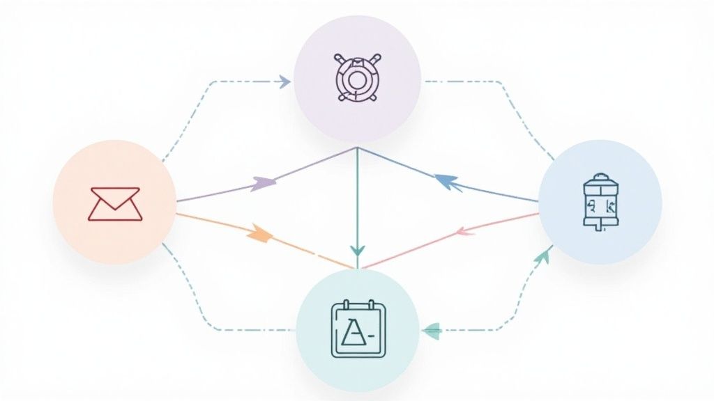 A screenshot of the HubSpot sales dashboard, showing a clean interface with contact management, deal tracking, and automation features.