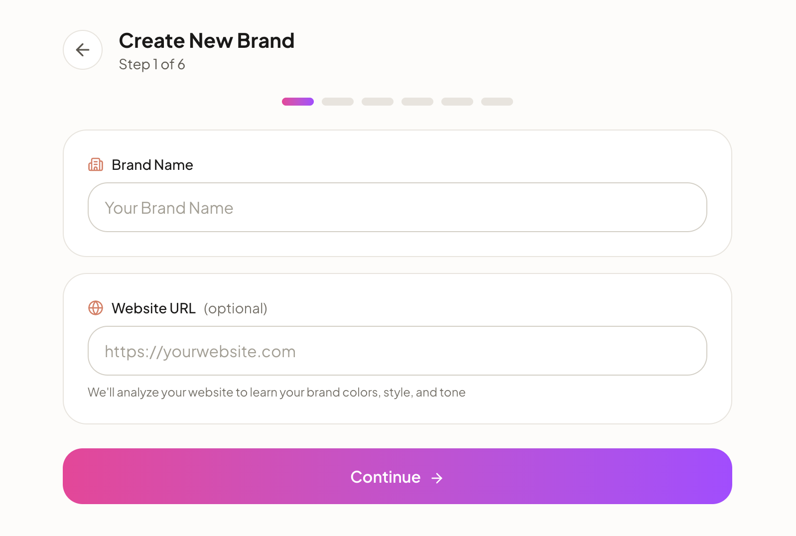 Bengago's onboarding flow powered by Context.dev