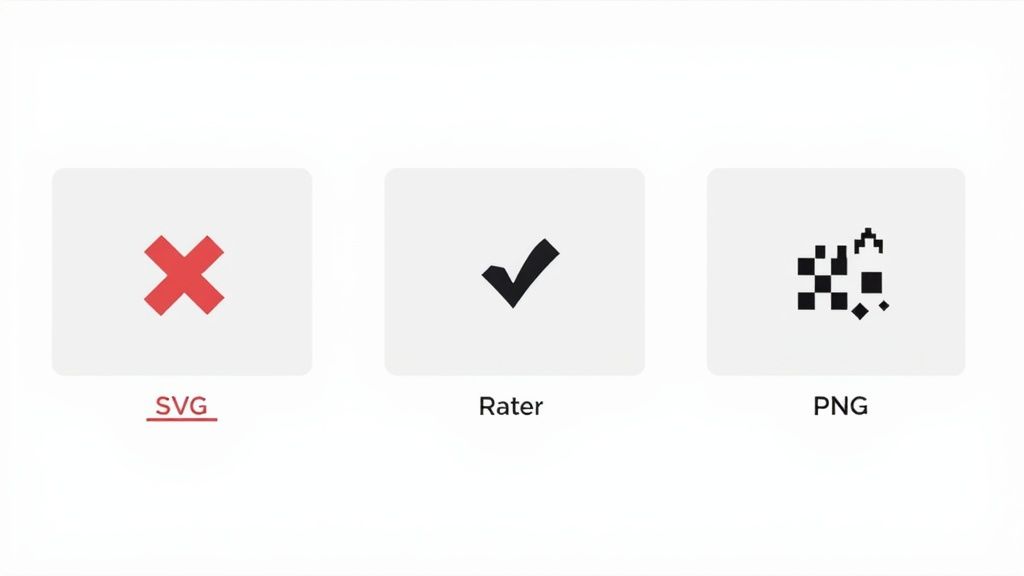 A high-resolution, clear logo displayed on a digital screen, emphasizing quality.