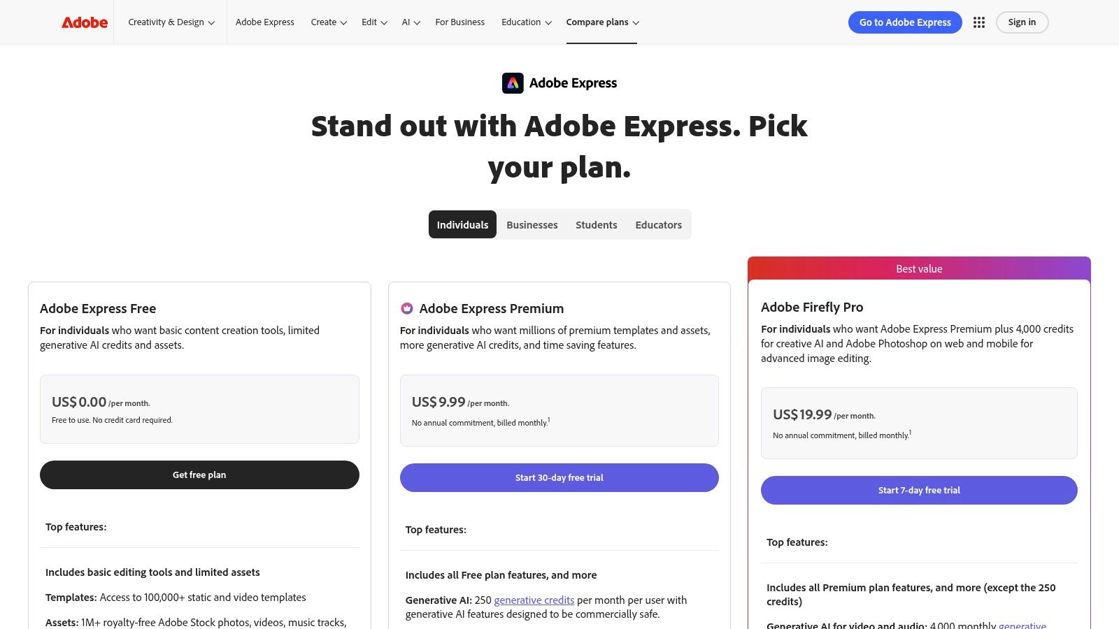 Adobe Express (with Firefly)