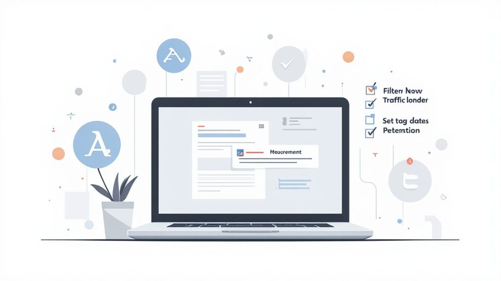 GA4 setup screen showing Measurement ID