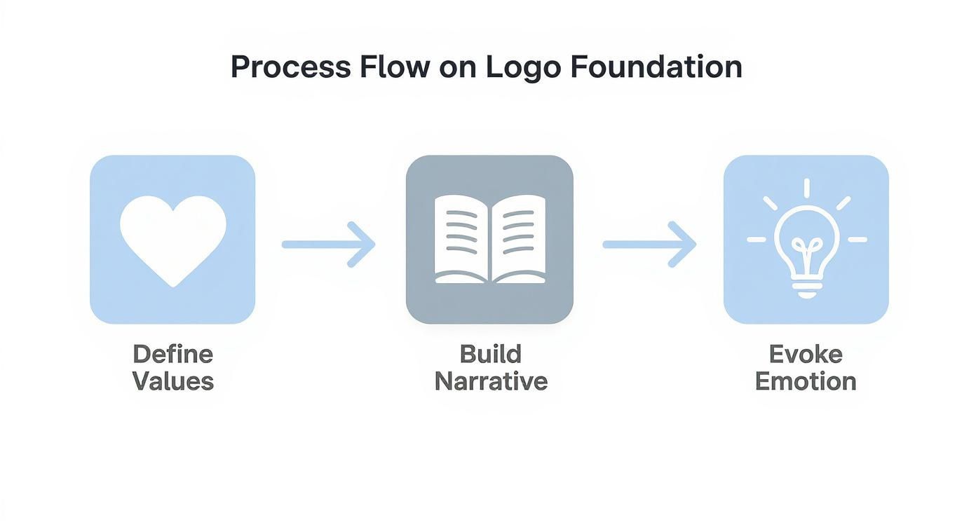 Infographic about logo for mission