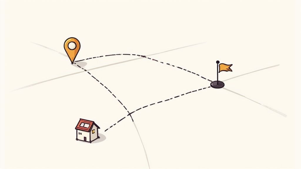 A person at a desk analyzing charts and graphs related to marketing models on a large screen.